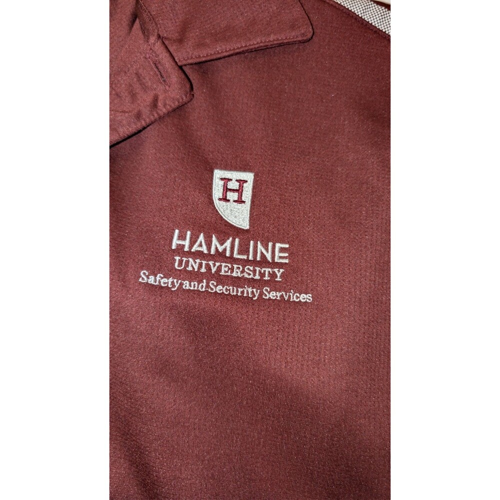 Hamline University HU Safety And Security Services Golf Polo Shirt Size Large